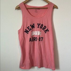 Aeropostale Pink Tank Top with Graphic Design
